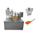 Automatic Automatic Honey Spoon Cup Filling Sealing Machine Cangkir Madu Mengisi Mesin Penyegelan