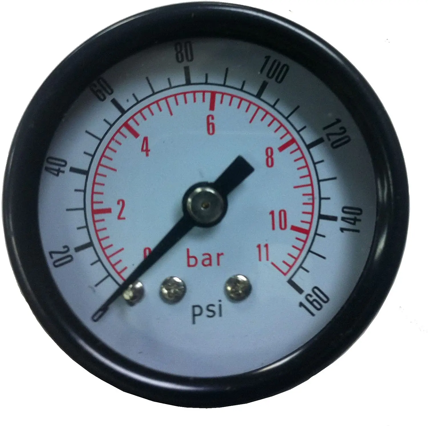 Water Pressure Gauge Compressor Hydraulic 0-160 PSI 1/8 inch NPT 0-10 Bar 
