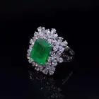 Gemstone Special Design Widely Used Fashion Emerald Gemstone 18k Gold Plating Customize Ring