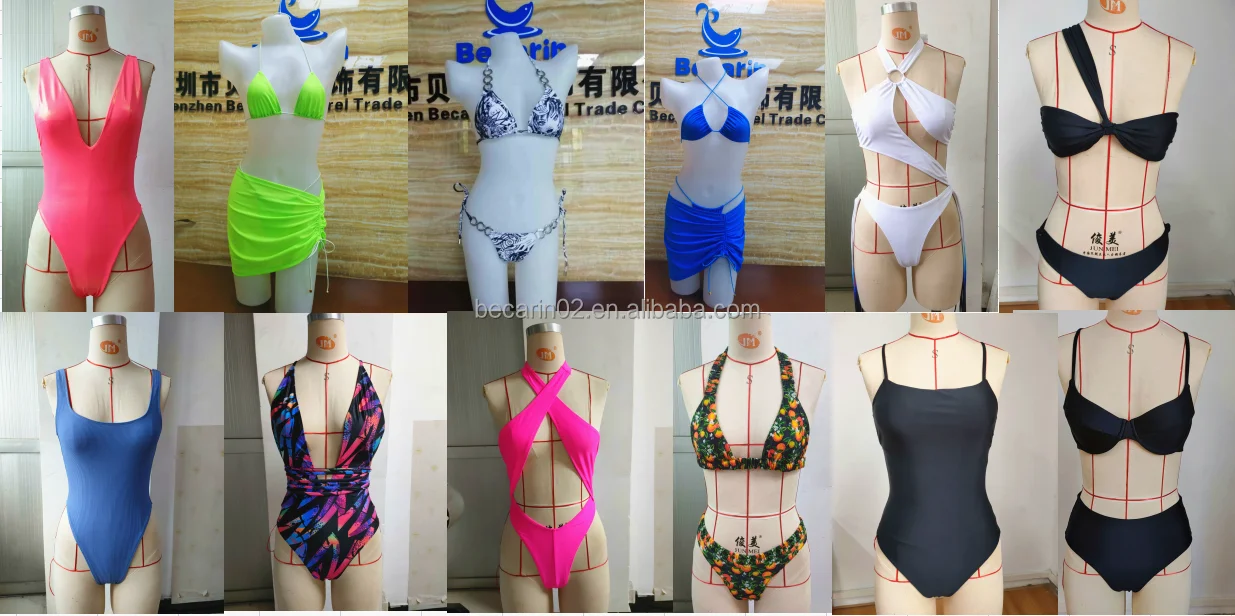 Sexy Bikini Pleated Bandeau Swimsuit Female Swimwear Women Mini