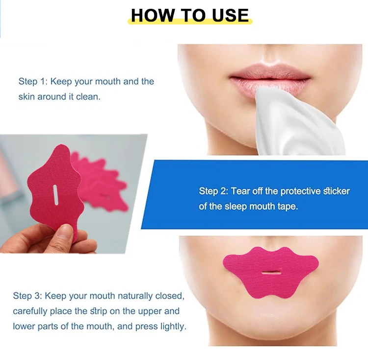 Bamboo Silk Mouth Tape for Sleeping Sleep Strips Nose Breathing Cute Lip Tape for Sleeping factory