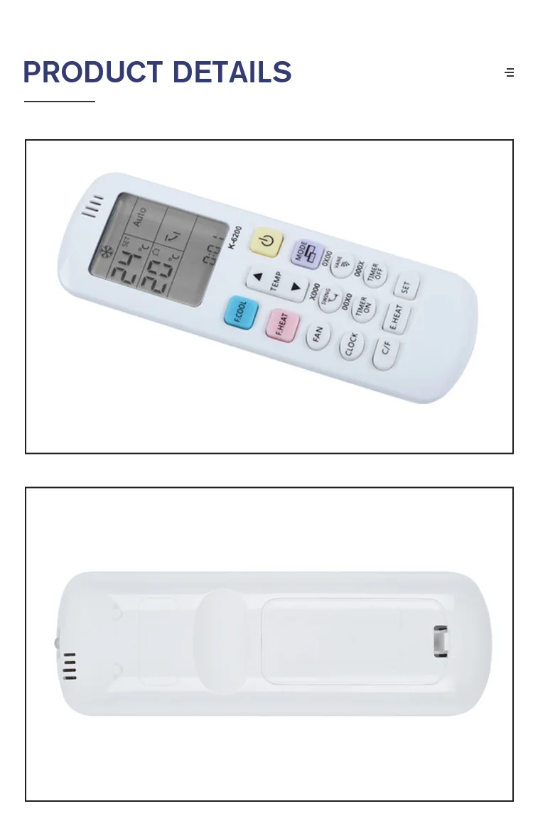 Control Universal Air Conditioner, LCD, ABS, HH-KT015 - detail 16