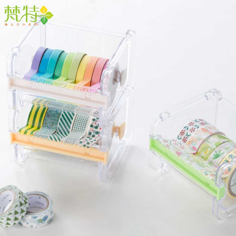 Desktop waterwheel packing tape gun dispenser water adhesive tape cutter with different colors available