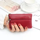 Wholesale Women Pu Leather Coin Purse Keychain Change Purse Money Key Pouch Ladies Mini Wallet