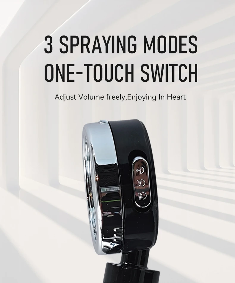 High Pressure Rainfall Shower Head 3 Settings Hand Shower Combo 3 Functions Handheld Shower Head manufacture