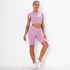Wholesale Yoga Sets Active Wear Yoga Suit 2 Piece Women Set Summer Yoga Clothing