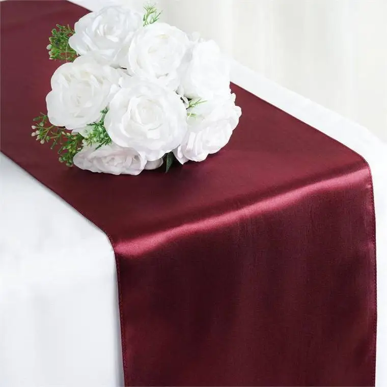 Wholesale High Quality Satin Table Runner for Wedding Decoration