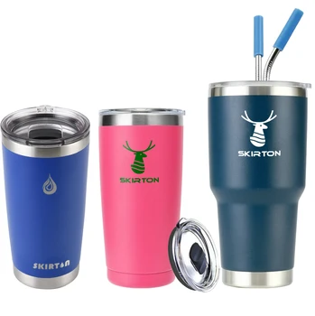 Skirton 20oz 20 oz Custom Logo double wall vacuum insulated Stainless Steel Tumbler cup thermal with magnetic Lid 30oz