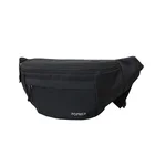 Hot Sale Custom Logo Jogging Work Bag Waterproof Nylon Or Canvas Black Belt Bag