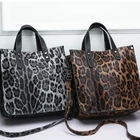 Tote Clutch Fashion Convertible Leopard Custom Leather Woman Tote Bag Clutch Set