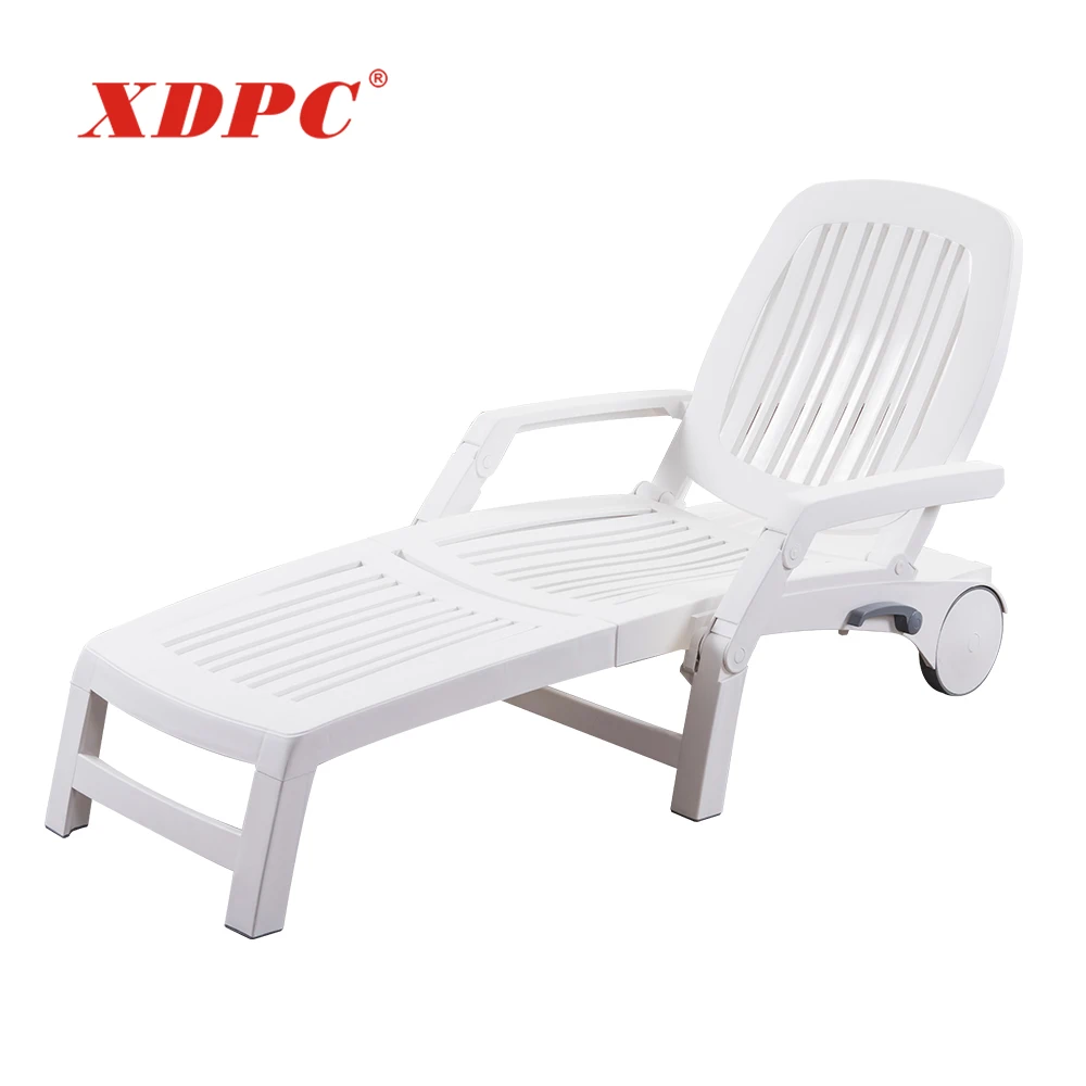 Modern Portable White Plastic Swimming Pool Chair Beach Sun Lounger Sunbed For Outdoor Buy Pool Furniture Lounge Chairs