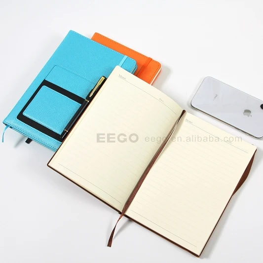 stationery business luxury leather notebook gift set with pen