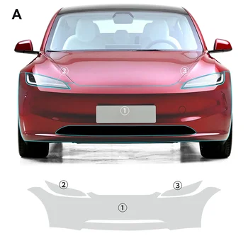 TPU Scratch Resistant Car Front Paint Protection Film Clear Bra PPF Decal Kit For Tesla Model 3 Y X S 2016-2023 3 Highland 2024
