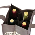 Wine Bag Reusable Gift Bags Wholesale Promotional Eco Friendly Reusable Non Woven 4 Bottle Wine Gift Bag