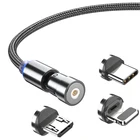 3 In 1 Magnetic Cable 2.4a 540 Degree Rotation Magnetic Usb Fast Type C Pd Charging Cable