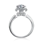 Diamond 925 Trendy Pure Silver Ring Jewelry With Created Diamond Ring With Good Quality For Women