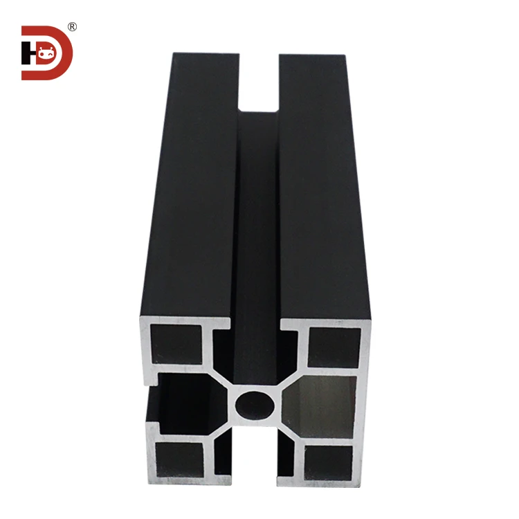 4040 Black Side sealed Extruded Aluminum Profile square Tube Automation Framework Provides Cutting and Drilling Services supplier