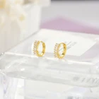 Zircon Hoop Earring Fashion Jewelry 925 Silver Zircon Hoop Dangle Hoop Earring For Women Fashion Jewelry