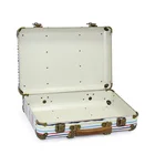 Box Retro Custom Striped Cardboard Suitcase Plain Cardboard Gift Box With Wooden Handle
