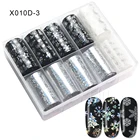 Nail Art Sticker Fashion Nail Art Foil Bin Nail Art Transfer Foil Sticker Fashion Flower 10pcs Set Nail Foil Paper
