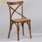 Wood Cross Back Chair With Rattan Tiffany Chiavari Chair Cushions For Wedding Event