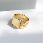Ring For Ring For Men Hot Selling Trendy Men Jewelry Golden Square Metal Ring For Men Male Ring