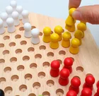 Newest Hexagon Checkers Educational Toy And Hobbies Wooden Toys Diy Kids Toys Educational