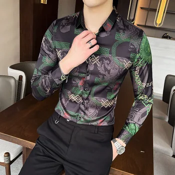 High-quality fashion silk shirts custom latest shirt brand designs dress shirts for men