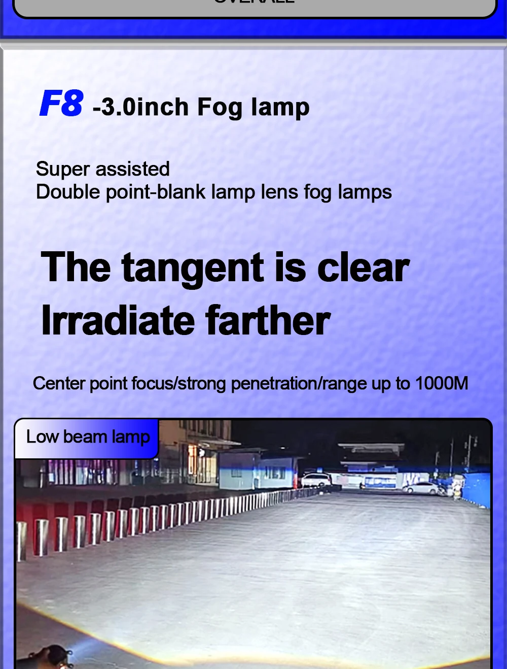 TECH-KING F8 12V 6000K Super Bright Laser 130W Universal Bi Led Projector Lens 3.0 Inch Fog Light Lens for Car Modification