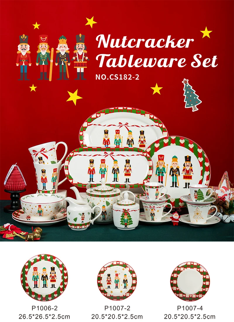 product custom christmas guest charger plates dinner sets reindeer plates dishware xmas dinnerware tableware set-1