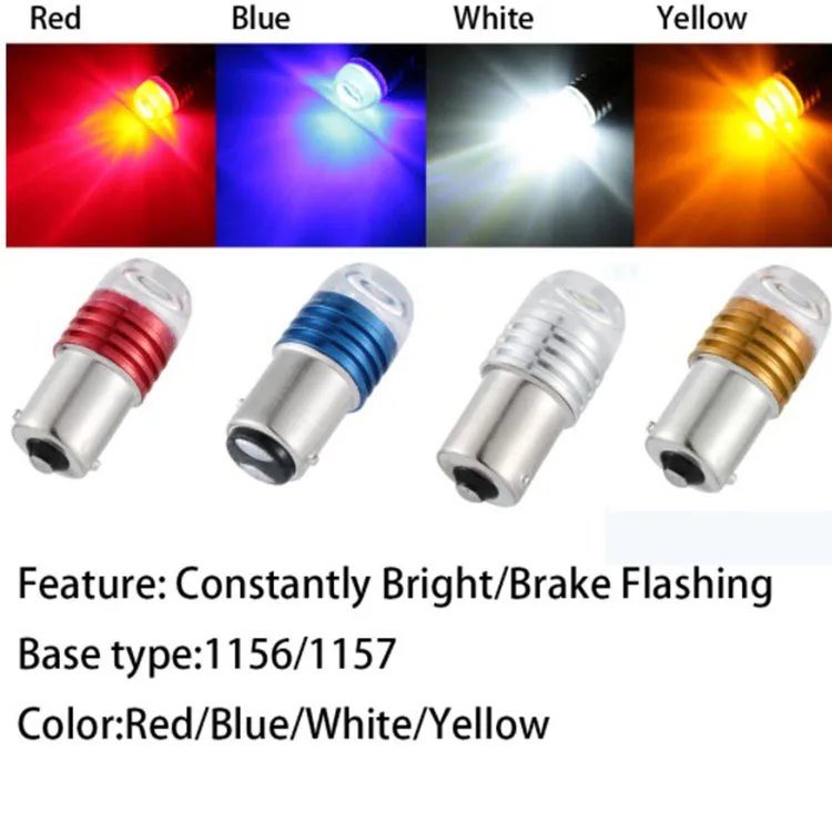 Cheap Factory Price 12v 24v Red Strobe Light Flashing Led Projector Canbus Led 1156 7443 Led 8443