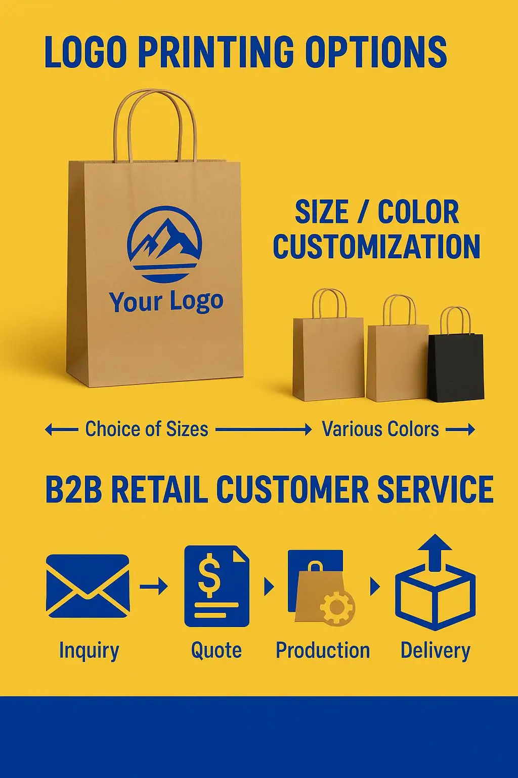 Custom Printed Biodegradable Kraft Paper Bag with Twisted Handles for Retail Shopping - detail 7