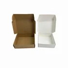 Printed Shipping Box Custom Printing Eco Friendly Brown Kraft Paper Box Spot UV White Cardboard Box