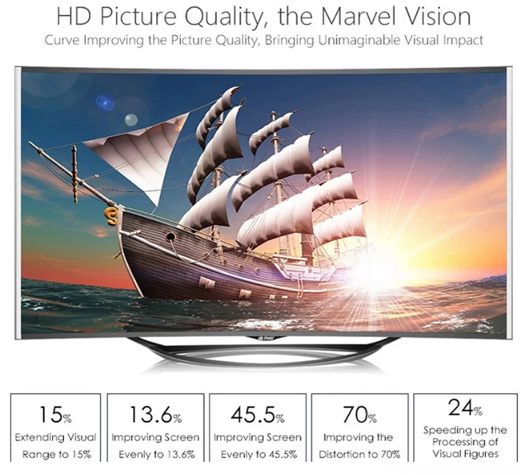 49 inch 4k television led android curved display screen 