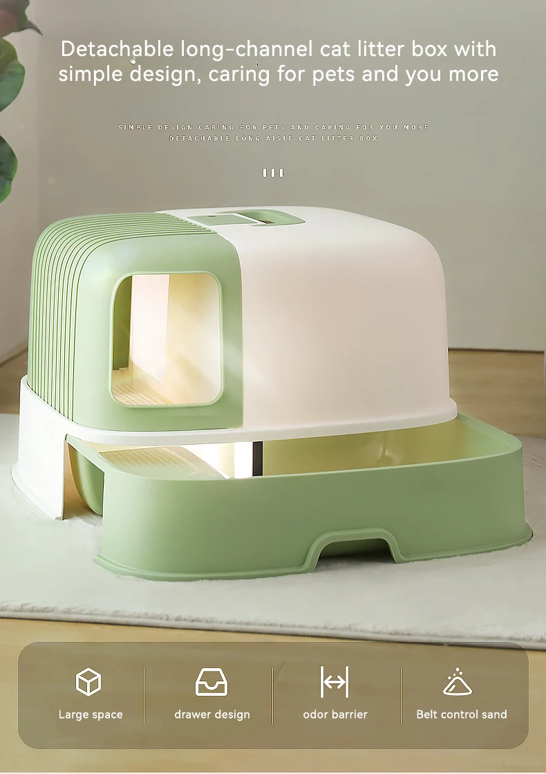 New Factory Wholesale Large Cat Litter Box Hallway Type Cat Sands Basin Cat Litter Tray Pet Supplies manufacture