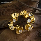 Drop Earrings Earrings Irregular Brass 18K Gold Plated With Zircon Trendy Stylish Drop Earrings For Women Girls