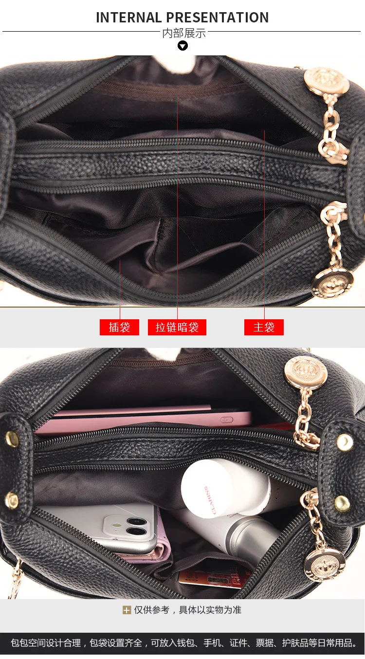 New Small Square Diamond Lattice Bag Pu Solid Zipper Fashion Single Shoulder Messenger Bag With Strap Ladies Handbag