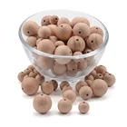 Natural Beads Wood Wood Natural Beech Wooden Beads 12mm 15mm 19mm Wood Loose Beads For Jewelry Making
