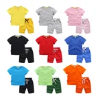 Boy Dresses Summer Children 2 Piece Set Baby Boy Solid Cotton Clothing Set Kids Hot Day Casual Dresses