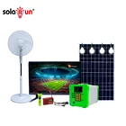 Solar Run PAYG Pay As You Go Powered 100W Home Lighting System Kit Long Working Time Home Paygo Solar Home System