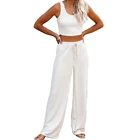 Sleepwear Custom Lounge Wear Outfit Sets Casual Workout Sport Tracksuit Home Ribbed White Comy Women Pajama Set Sleepwear
