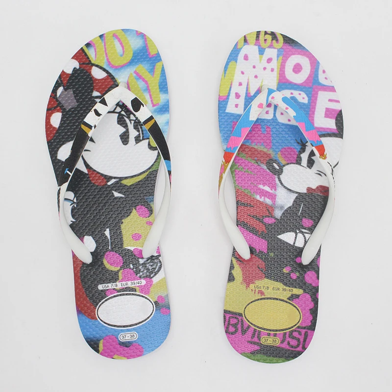 GRS Brazil Lady Pattern Printing Wedding Slippers Women Summer Beach Rubber Flip Flops