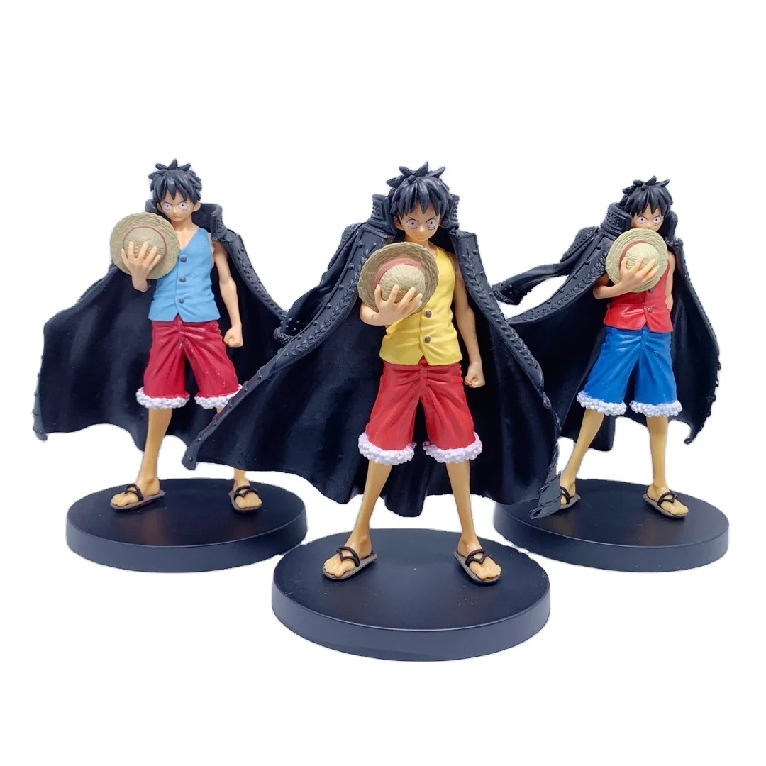 Newest 3pcs in set anime cartoon pvc 18cm 1 piece luffy action figure for decoration