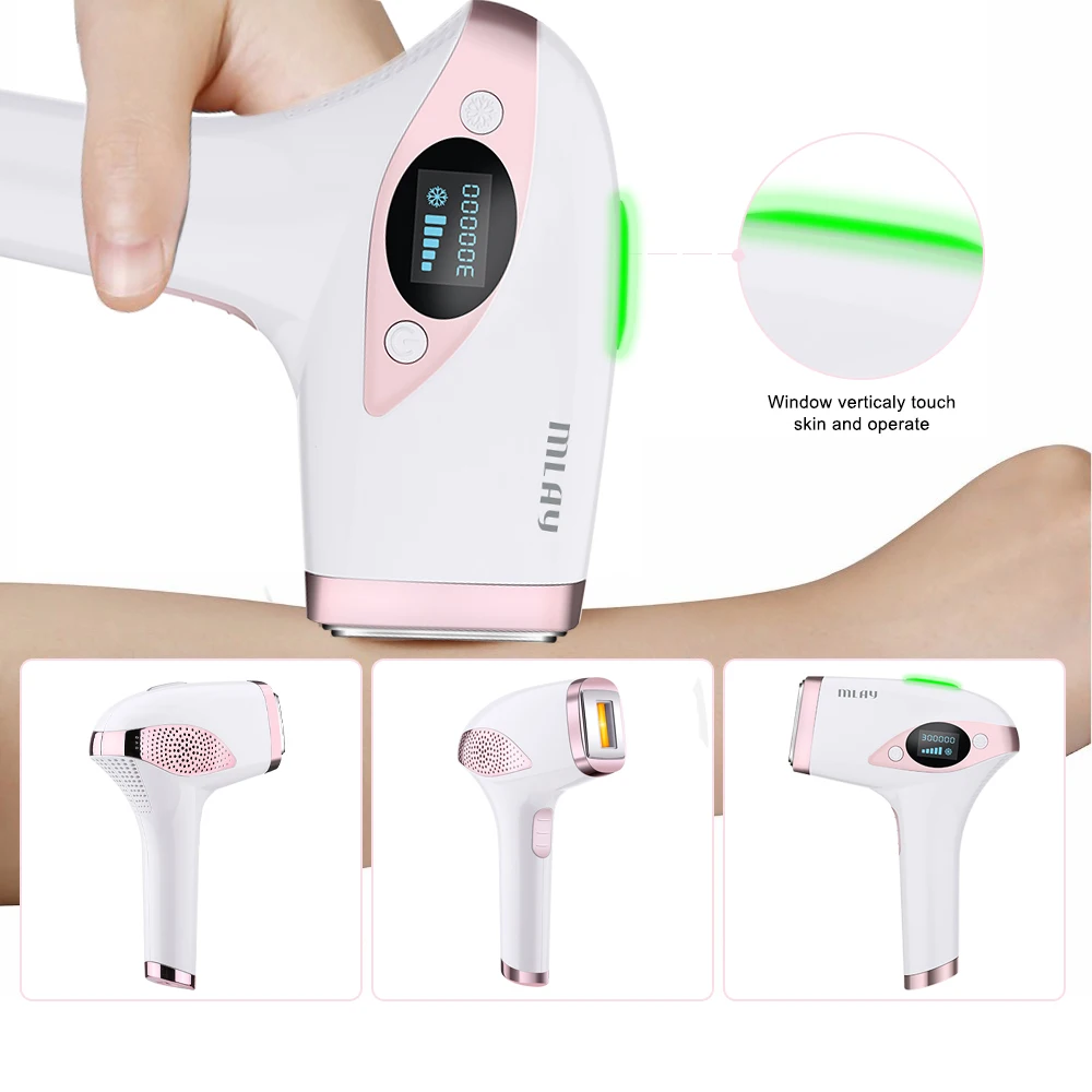 Mini IPL Home Use Ice Cooling Photoepilator for Legs Painless Laser Hair Removal with Skin Rejuvenation Acne Treatment