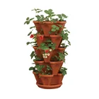 Pots Flower Garden Planter Stackable Planter Pots Garden Outdoor Strawberry Herb Flower Vegetable Vertical Gardening