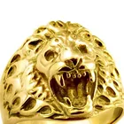 Gold Rings Rings Fashion Jewelry Stainless Steel Hip Hop 14K Gold Plated Men Lion Rings