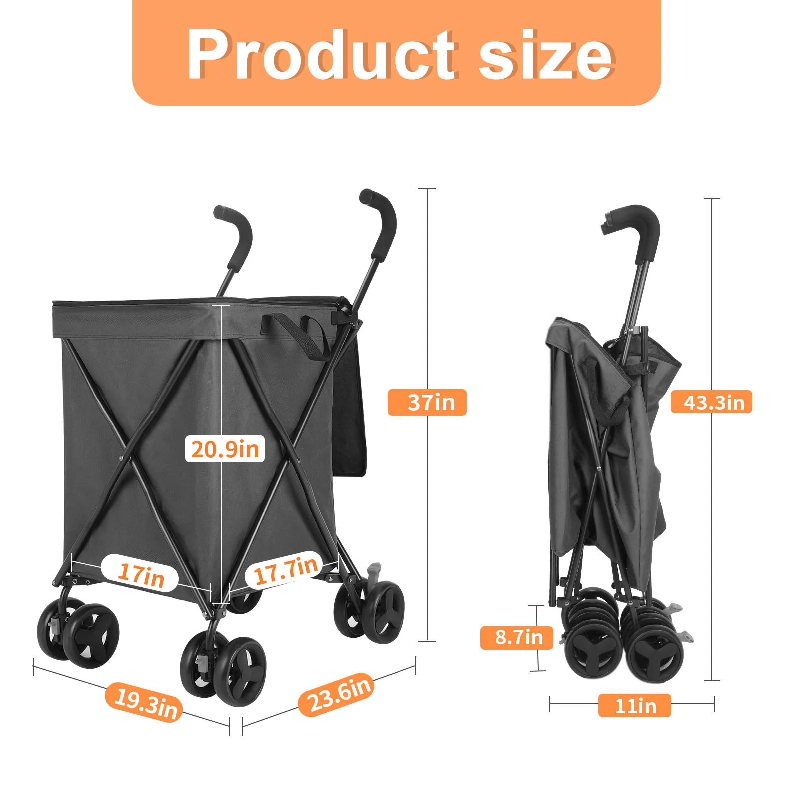 Foldable Waterproof Pet Stroller Large Size Multifunctional Travel Cart for Cats Dogs Outdoor Use Pet Supplies manufacture