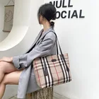 Bag Women Hand Bags Handbag New Plaid Large Volume Tote Bag Oxford Bag Hand Bill Of Lading Shoulder Bag Women Handbags