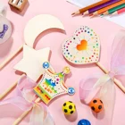 Wand 5 Sticks Of Wooden Princess Wand Magic Wand Handmade Toy Material DIY Children's Craft Crown Wand