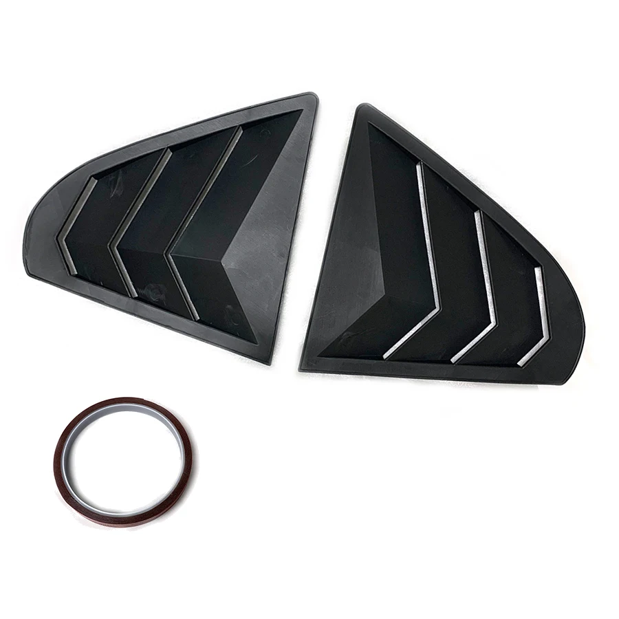 product abs sticking rear side window louvers racing decors abs style air vent louver scoop for mitsubishi lancer ex 2008 2017-6